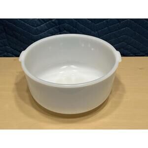 Vintage Glasbake Milk Glass Mixing Bowl for Sunbeam Mixmaster 9” USA